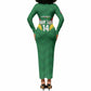 Cameroon Football Custom Long Sleeve Bodycon Dress Reunification Monument Les Lionnes Indomptables