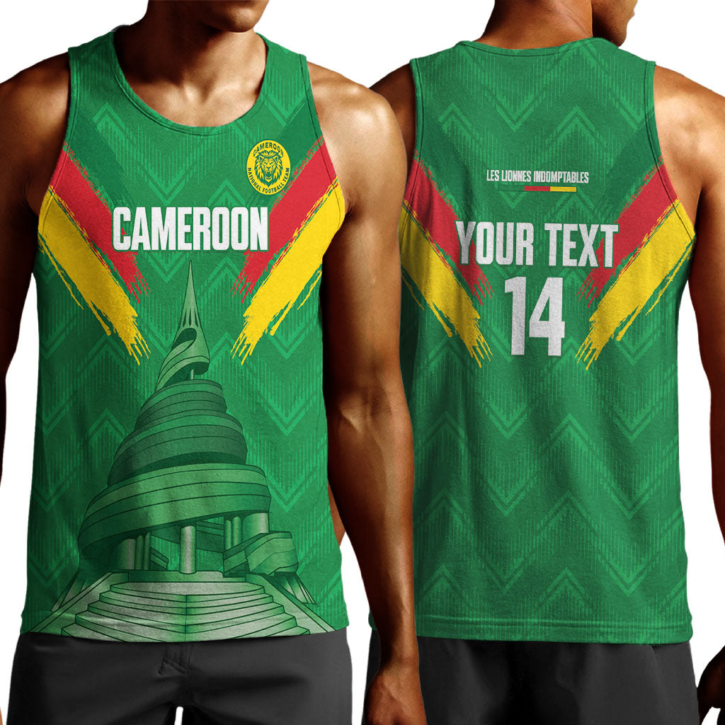 Cameroon Football Custom Men Tank Top Reunification Monument Les Lionnes Indomptables