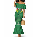 Cameroon Football Custom Mermaid Dress Reunification Monument Les Lionnes Indomptables