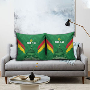 Cameroon Football Custom Pillow Cover Reunification Monument Les Lionnes Indomptables