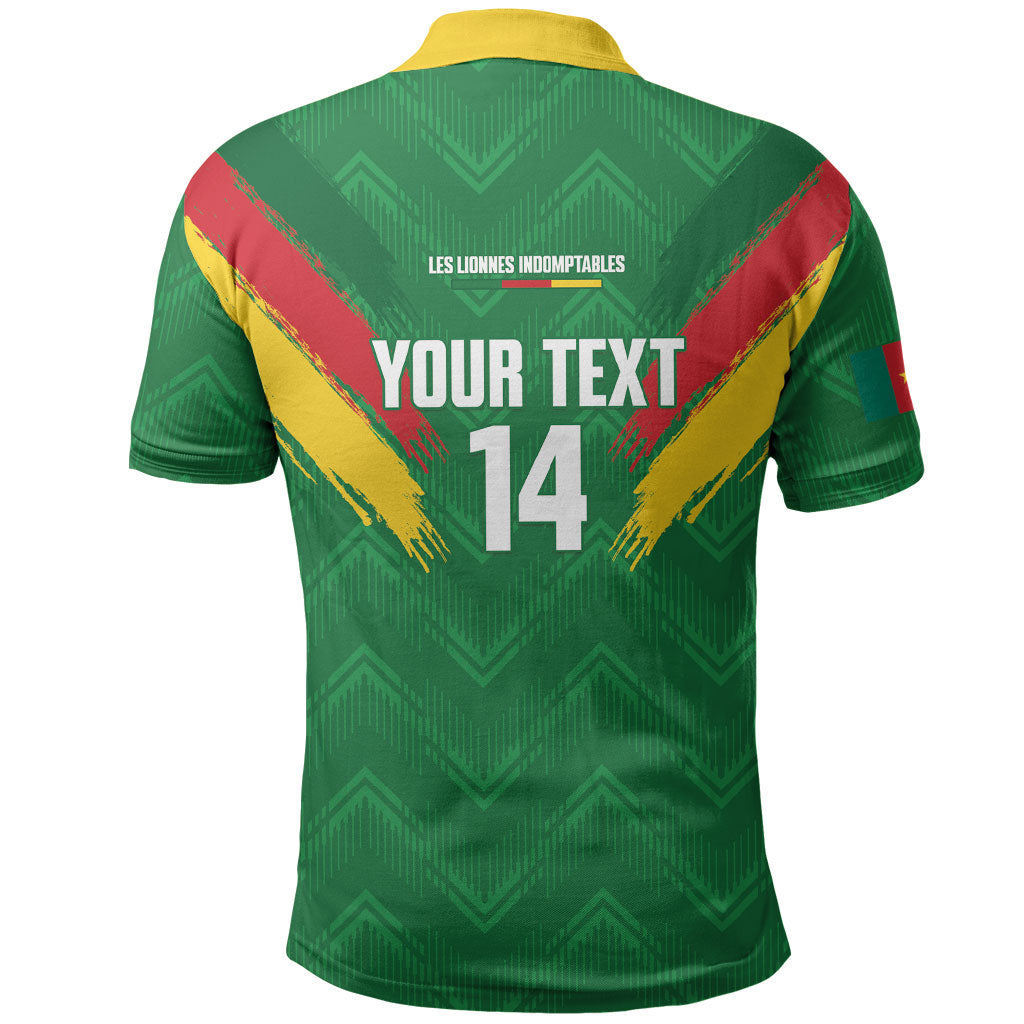 Cameroon Football Custom Polo Shirt Reunification Monument Les Lionnes Indomptables
