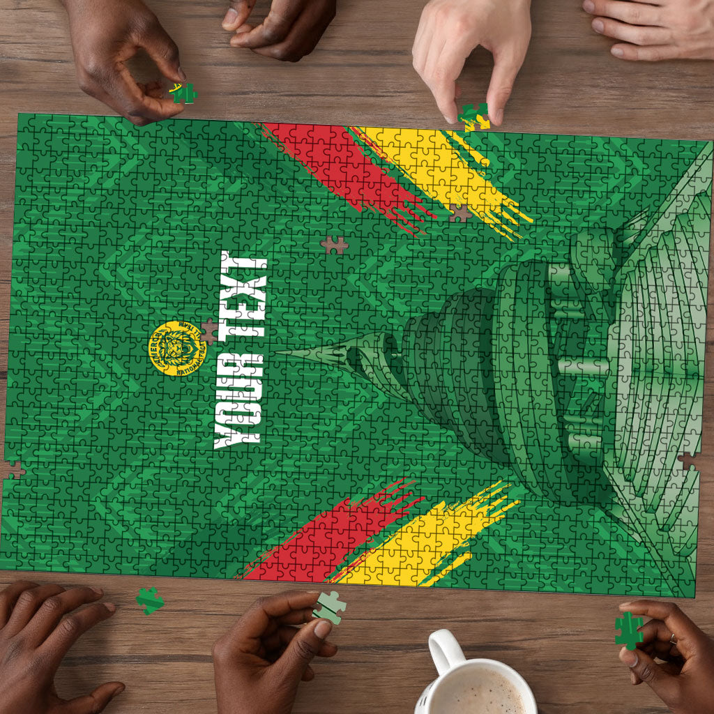 Cameroon Football Custom Puzzle Reunification Monument Les Lionnes Indomptables