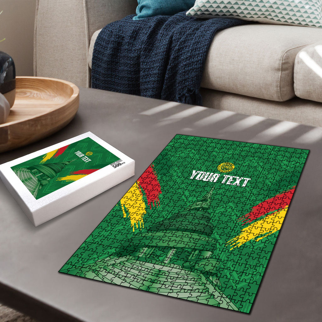 Cameroon Football Custom Puzzle Reunification Monument Les Lionnes Indomptables