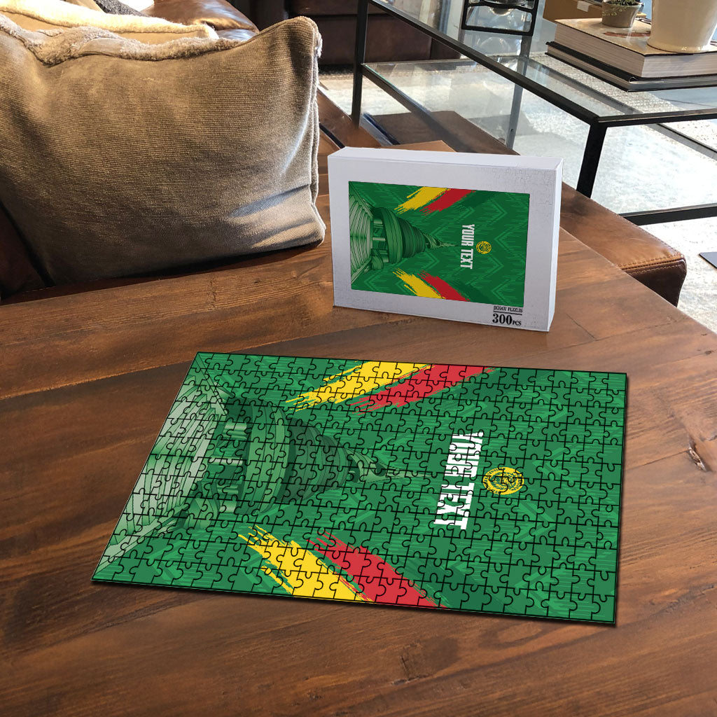 Cameroon Football Custom Puzzle Reunification Monument Les Lionnes Indomptables