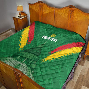 Cameroon Football Custom Quilt Reunification Monument Les Lionnes Indomptables