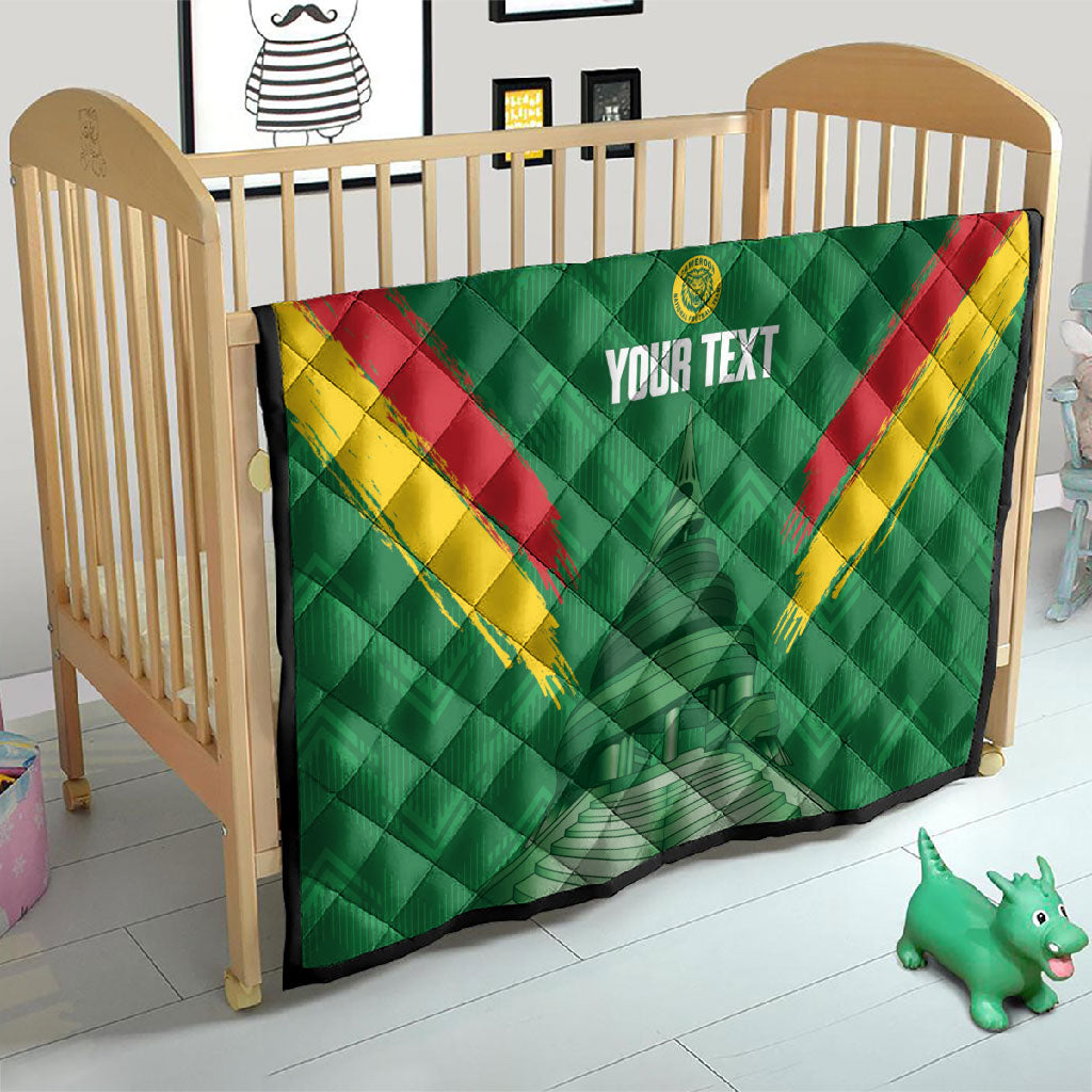 Cameroon Football Custom Quilt Reunification Monument Les Lionnes Indomptables