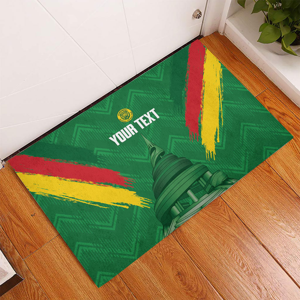 Cameroon Football Custom Rubber Doormat Reunification Monument Les Lionnes Indomptables