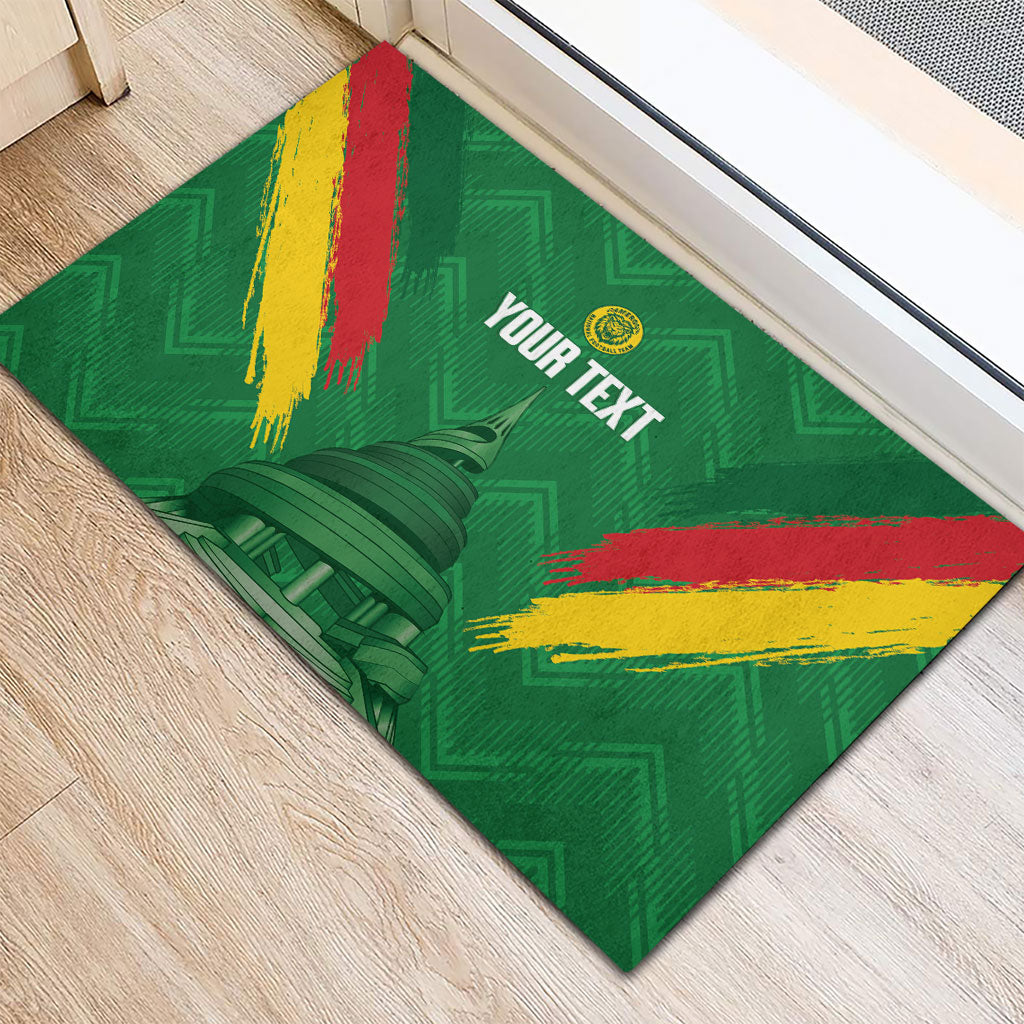Cameroon Football Custom Rubber Doormat Reunification Monument Les Lionnes Indomptables
