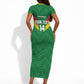 Cameroon Football Custom Short Sleeve Bodycon Dress Reunification Monument Les Lionnes Indomptables