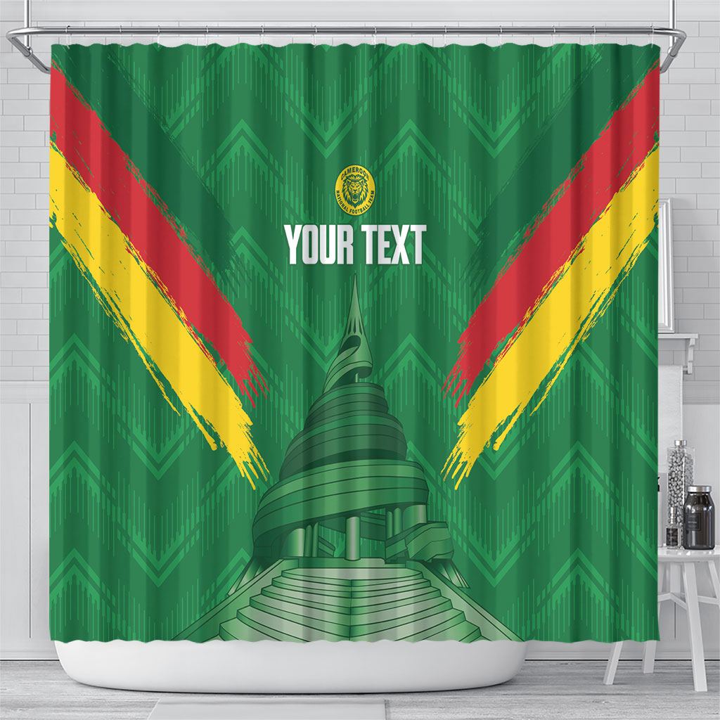 Cameroon Football Custom Shower Curtain Reunification Monument Les Lionnes Indomptables