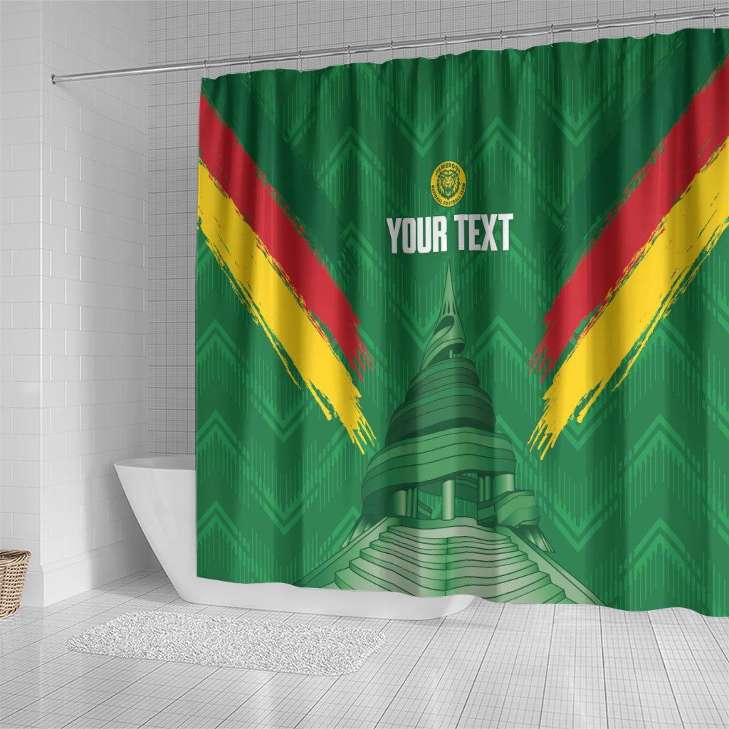 Cameroon Football Custom Shower Curtain Reunification Monument Les Lionnes Indomptables