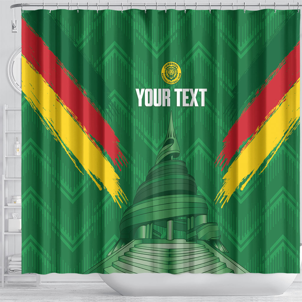 Cameroon Football Custom Shower Curtain Reunification Monument Les Lionnes Indomptables