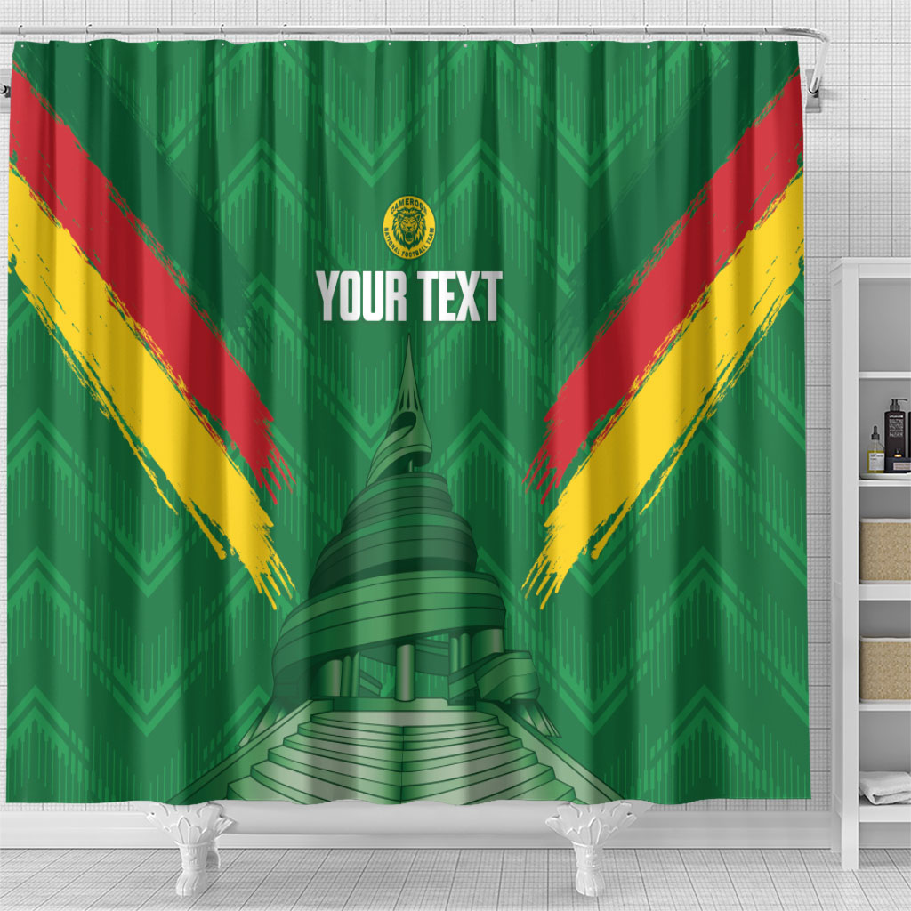 Cameroon Football Custom Shower Curtain Reunification Monument Les Lionnes Indomptables