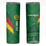 Cameroon Football Custom Skinny Tumbler Reunification Monument Les Lionnes Indomptables