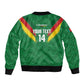 Cameroon Football Custom Sleeve Zip Bomber Jacket Reunification Monument Les Lionnes Indomptables