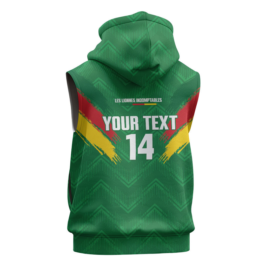 Cameroon Football Custom Sleeveless Hoodie Reunification Monument Les Lionnes Indomptables