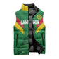 Cameroon Football Custom Sleeveless Puffer Jacket Reunification Monument Les Lionnes Indomptables