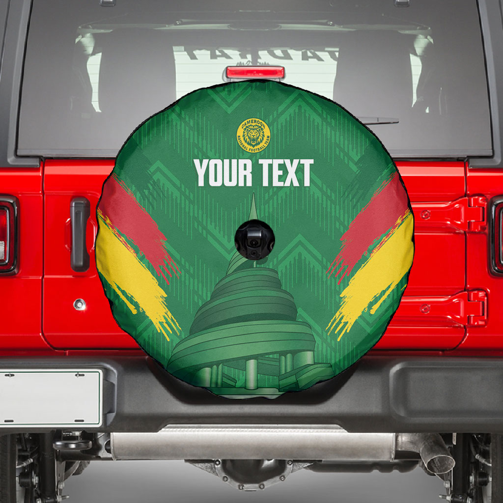 Cameroon Football Custom Spare Tire Cover Reunification Monument Les Lionnes Indomptables