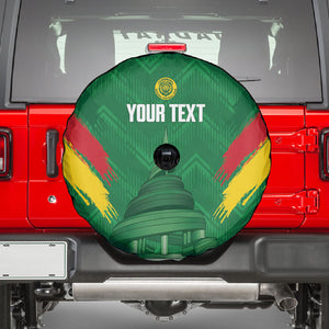Cameroon Football Custom Spare Tire Cover Reunification Monument Les Lionnes Indomptables