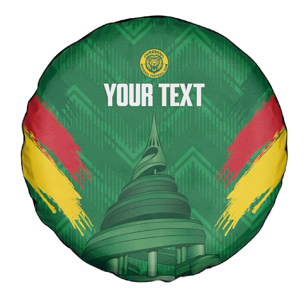 Cameroon Football Custom Spare Tire Cover Reunification Monument Les Lionnes Indomptables