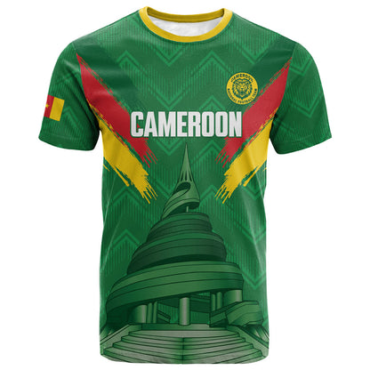 Cameroon Football Custom T shirt Reunification Monument Les Lionnes Indomptables