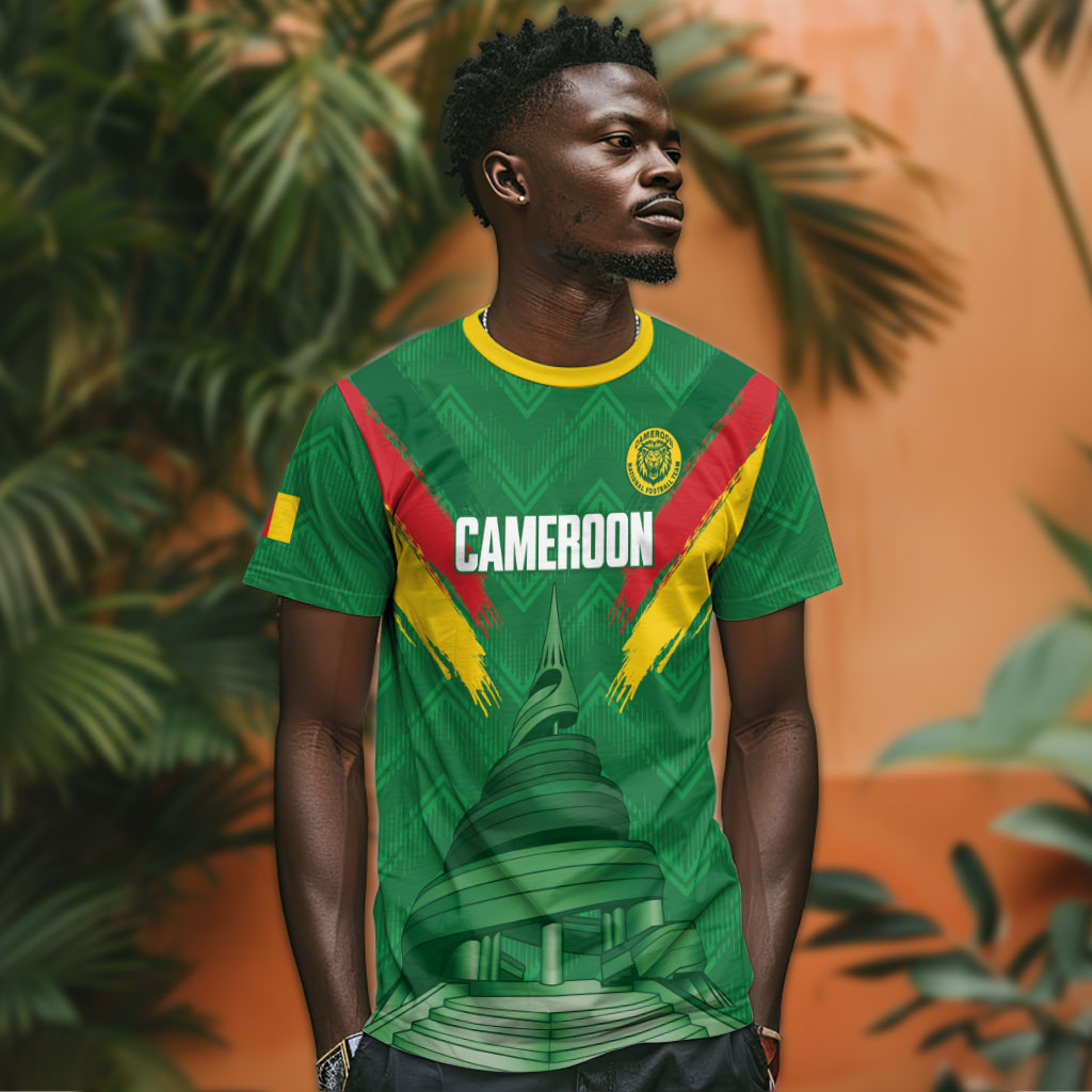 Cameroon Football Custom T shirt Reunification Monument Les Lionnes Indomptables