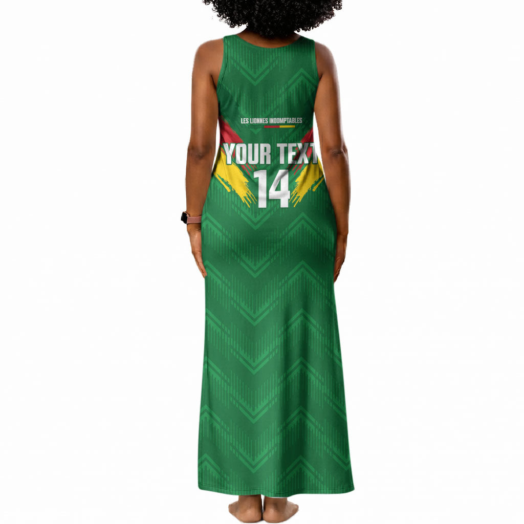 Cameroon Football Custom Tank Maxi Dress Reunification Monument Les Lionnes Indomptables