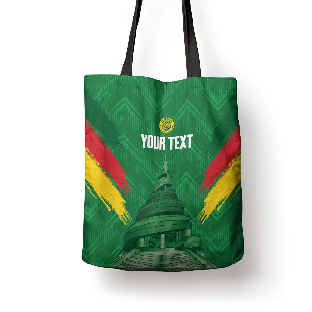 Cameroon Football Custom Tote Bag Reunification Monument Les Lionnes Indomptables