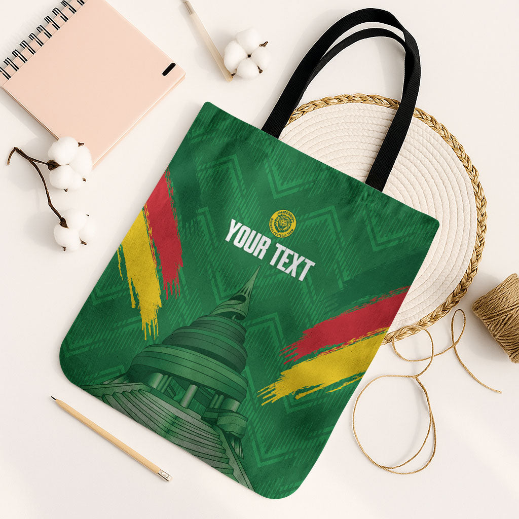 Cameroon Football Custom Tote Bag Reunification Monument Les Lionnes Indomptables