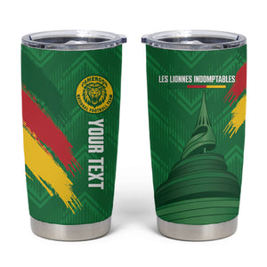 Cameroon Football Custom Tumbler Cup Reunification Monument Les Lionnes Indomptables
