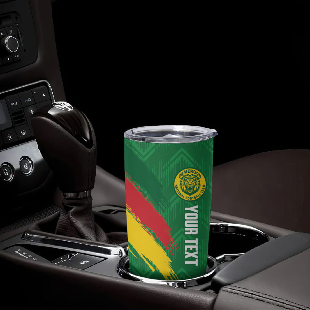 Cameroon Football Custom Tumbler Cup Reunification Monument Les Lionnes Indomptables