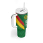 Cameroon Football Custom Tumbler With Handle Reunification Monument Les Lionnes Indomptables