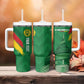 Cameroon Football Custom Tumbler With Handle Reunification Monument Les Lionnes Indomptables