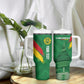 Cameroon Football Custom Tumbler With Handle Reunification Monument Les Lionnes Indomptables