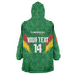 Cameroon Football Custom Wearable Blanket Hoodie Reunification Monument Les Lionnes Indomptables