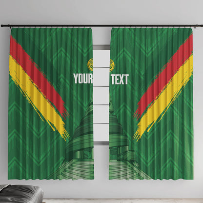 Cameroon Football Custom Window Curtain Reunification Monument Les Lionnes Indomptables
