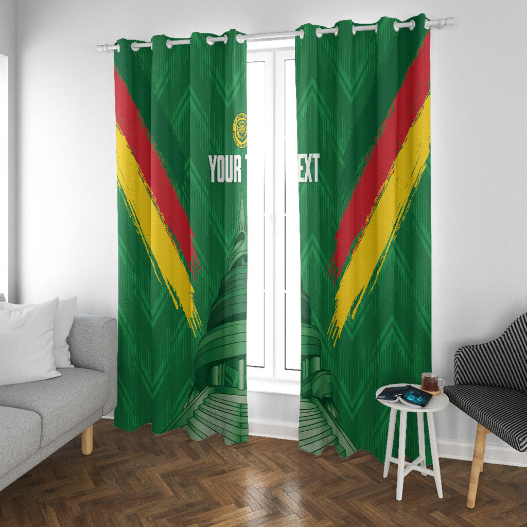 Cameroon Football Custom Window Curtain Reunification Monument Les Lionnes Indomptables