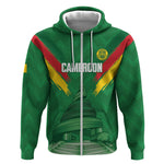 Cameroon Football Custom Zip Hoodie Reunification Monument Les Lionnes Indomptables