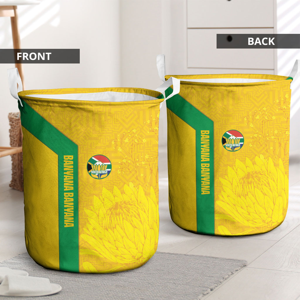 South Africa Soccer Laundry Basket Banyana Banyana Protea Yellow Version