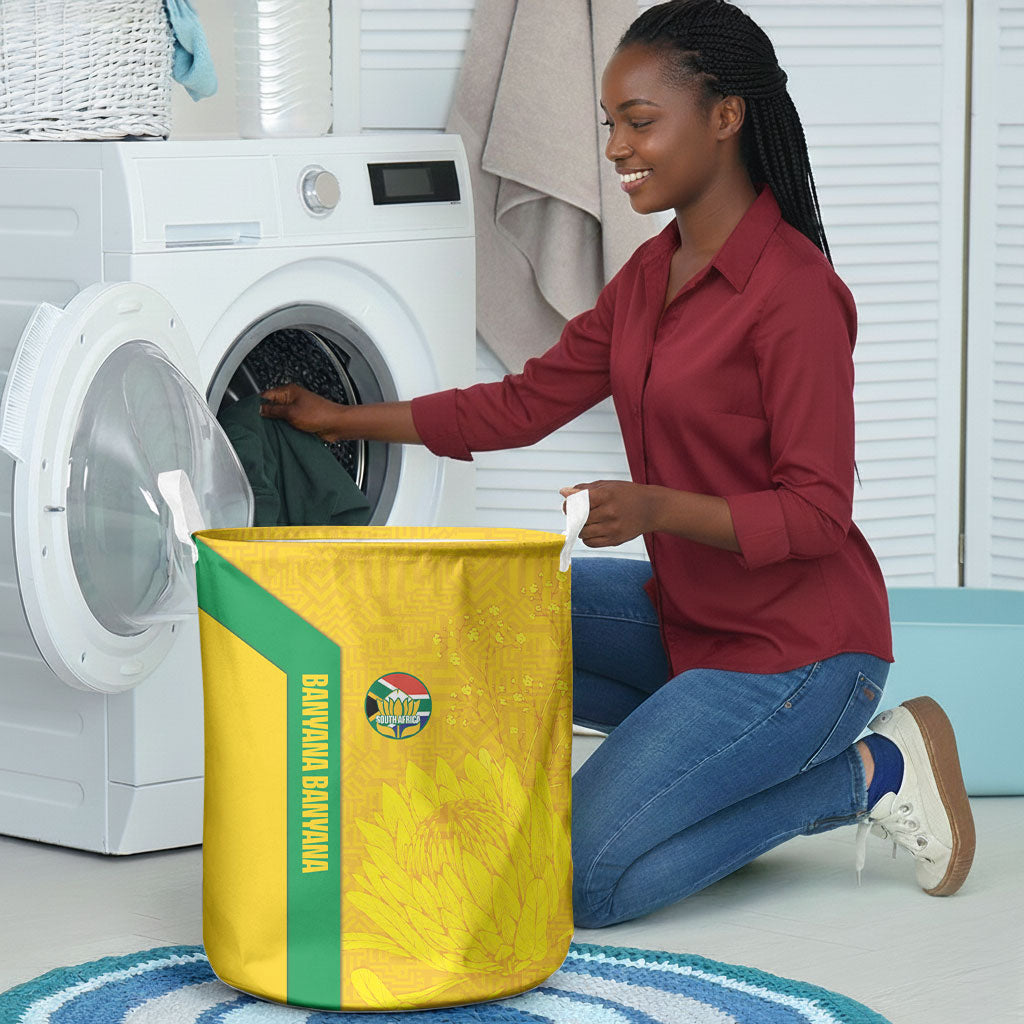 South Africa Soccer Laundry Basket Banyana Banyana Protea Yellow Version
