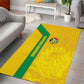 South Africa Soccer Area Rug Banyana Banyana Protea Yellow Version