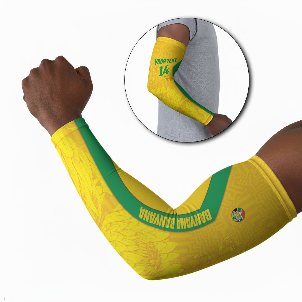 South Africa Soccer Custom Arm Sleeves Banyana Banyana Protea Yellow Version