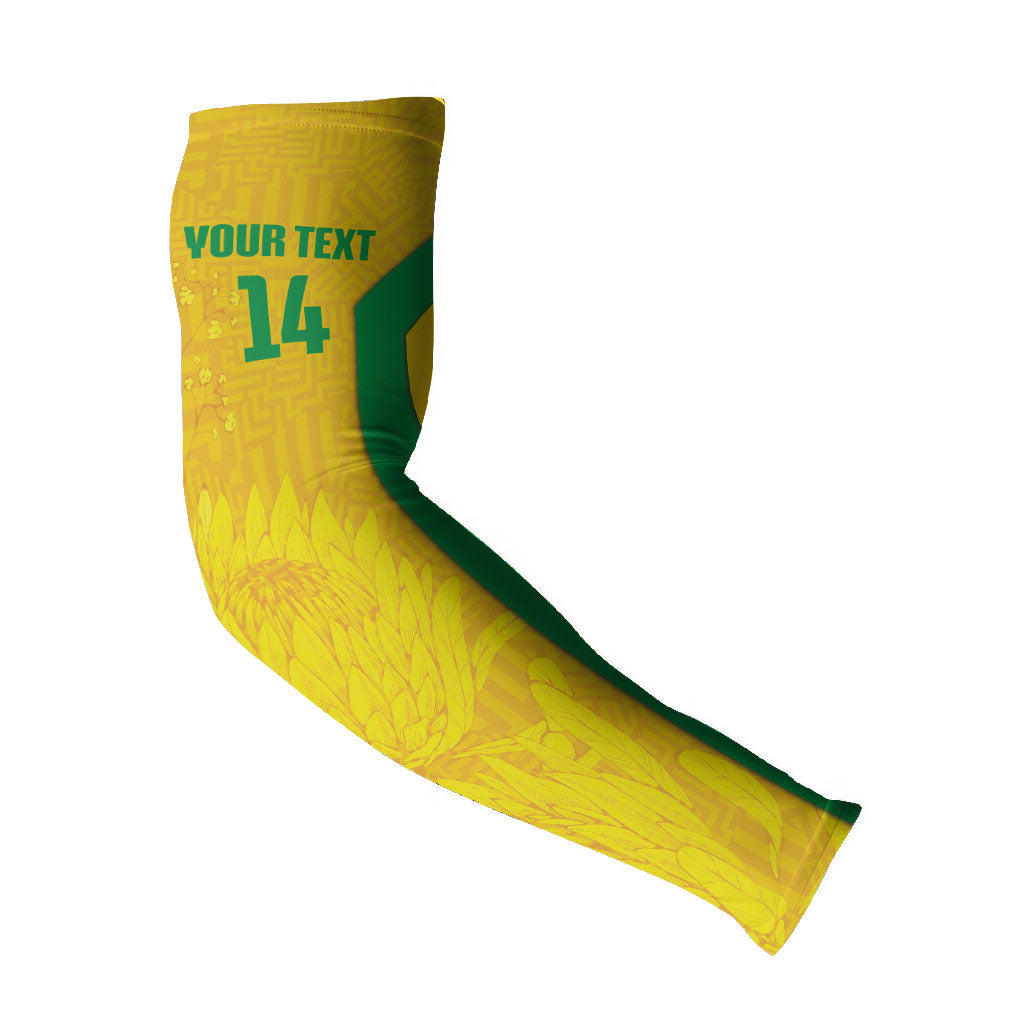 South Africa Soccer Custom Arm Sleeves Banyana Banyana Protea Yellow Version