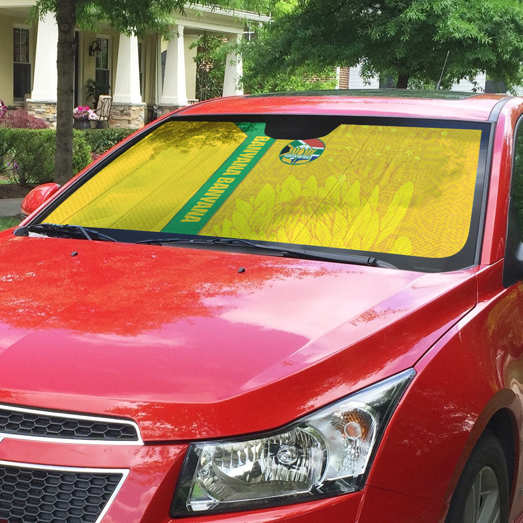 South Africa Soccer Auto Sun Shade Banyana Banyana Protea Yellow Version