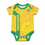 South Africa Soccer Custom Baby Onesie Banyana Banyana Protea Yellow Version