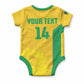 South Africa Soccer Custom Baby Onesie Banyana Banyana Protea Yellow Version