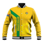 South Africa Soccer Custom Baseball Jacket Banyana Banyana Protea Yellow Version