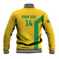South Africa Soccer Custom Baseball Jacket Banyana Banyana Protea Yellow Version