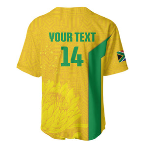 South Africa Soccer Custom Baseball Jersey Banyana Banyana Protea Yellow Version