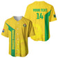 South Africa Soccer Custom Baseball Jersey Banyana Banyana Protea Yellow Version